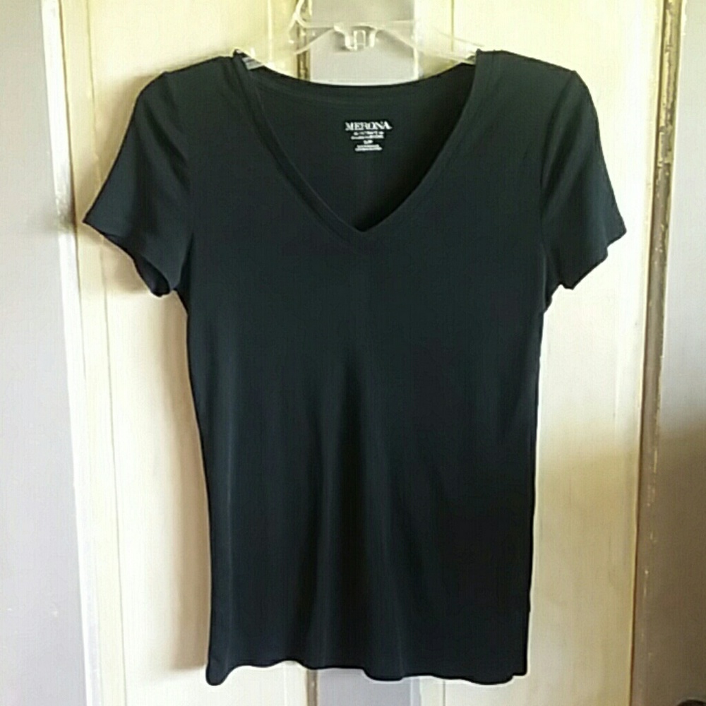 Merona Black V neck Tee